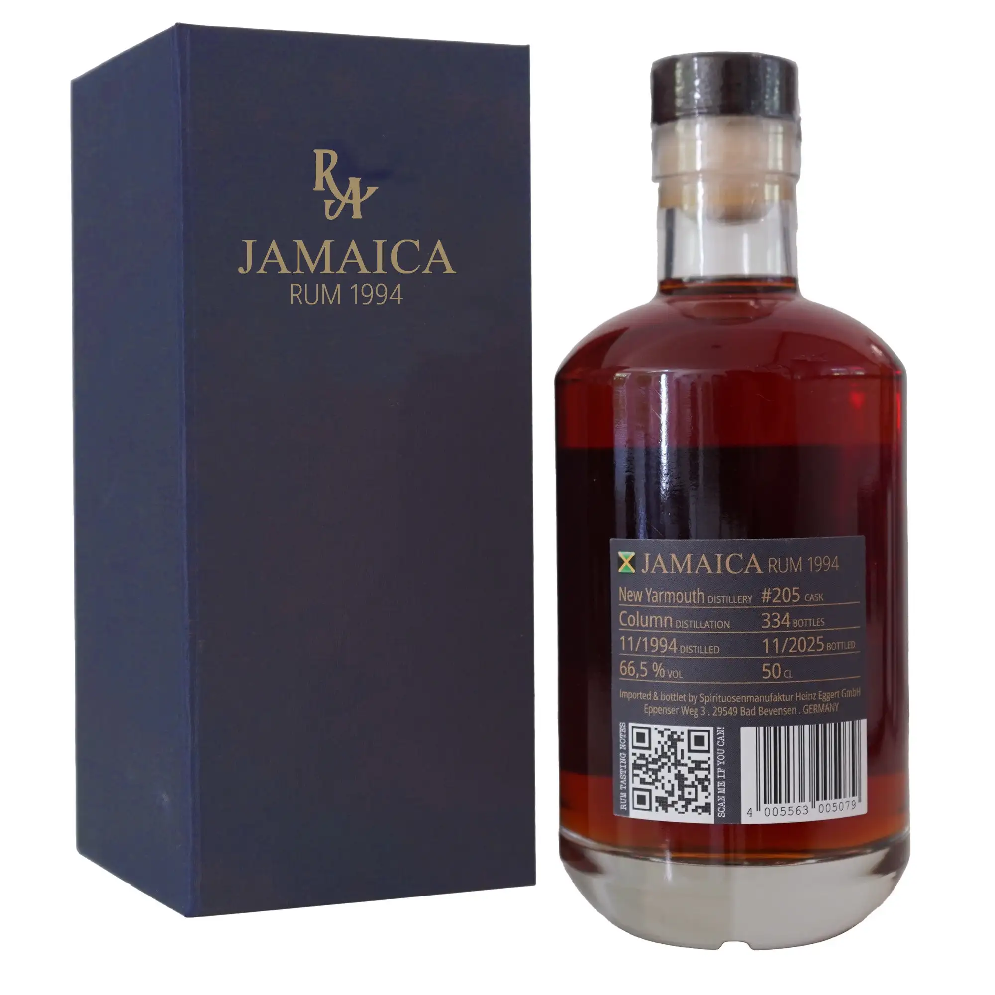 High resolution image of New Yarmouth RA Jamaica Rum 1994