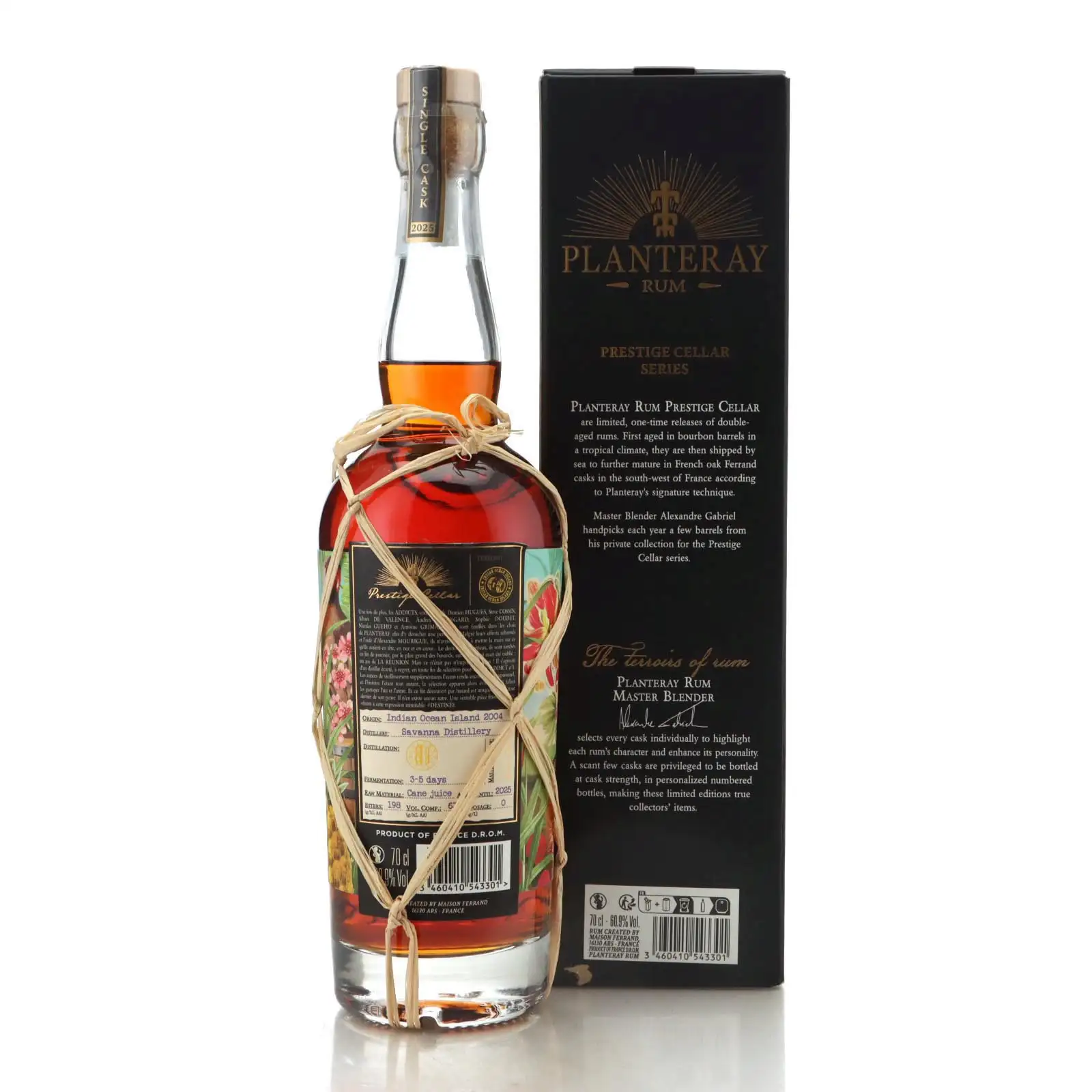 High resolution image of Savanna Planteray Prestige Cellar Indian Ocean Island (Les Addicts Cuvée No. 3) 2004