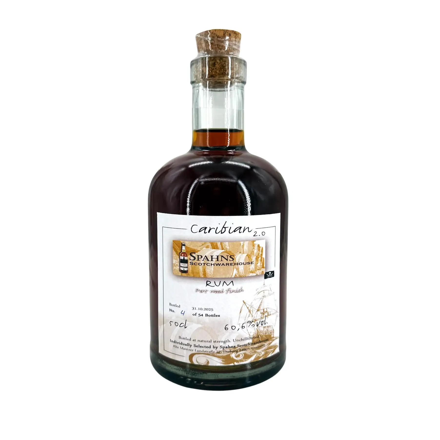 Bottle of Spahns Scotchwarehouse Caribian Rum 2.0 (Port wood finish) 2025