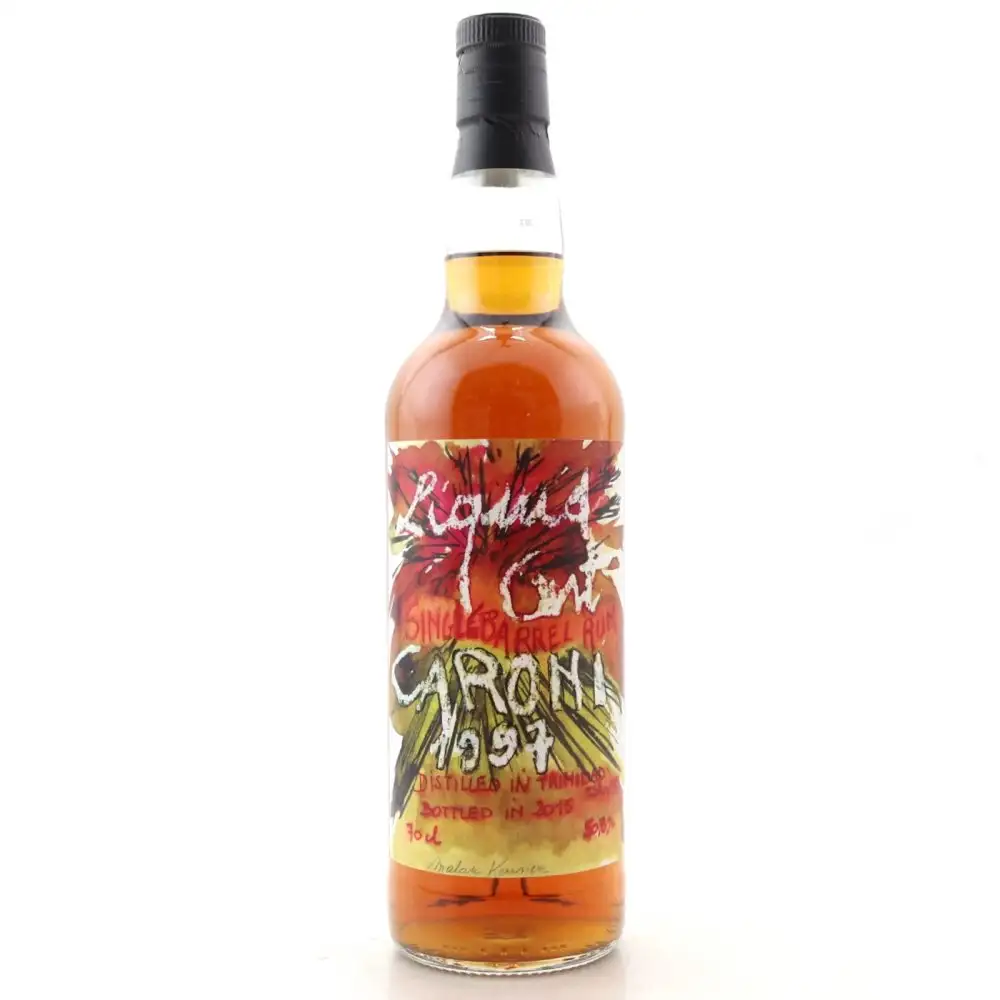 Bottle of Liquid Art Caroni Single Barrel Rum HTR 1997