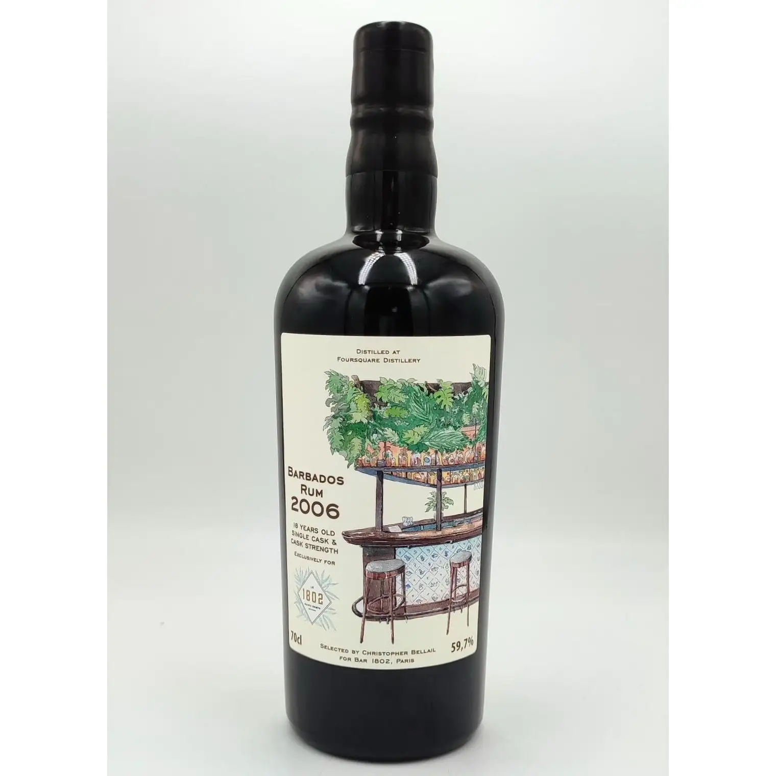 Bottle of Distilia Foursquare Barbados Rum (for Bar 1802) 2006