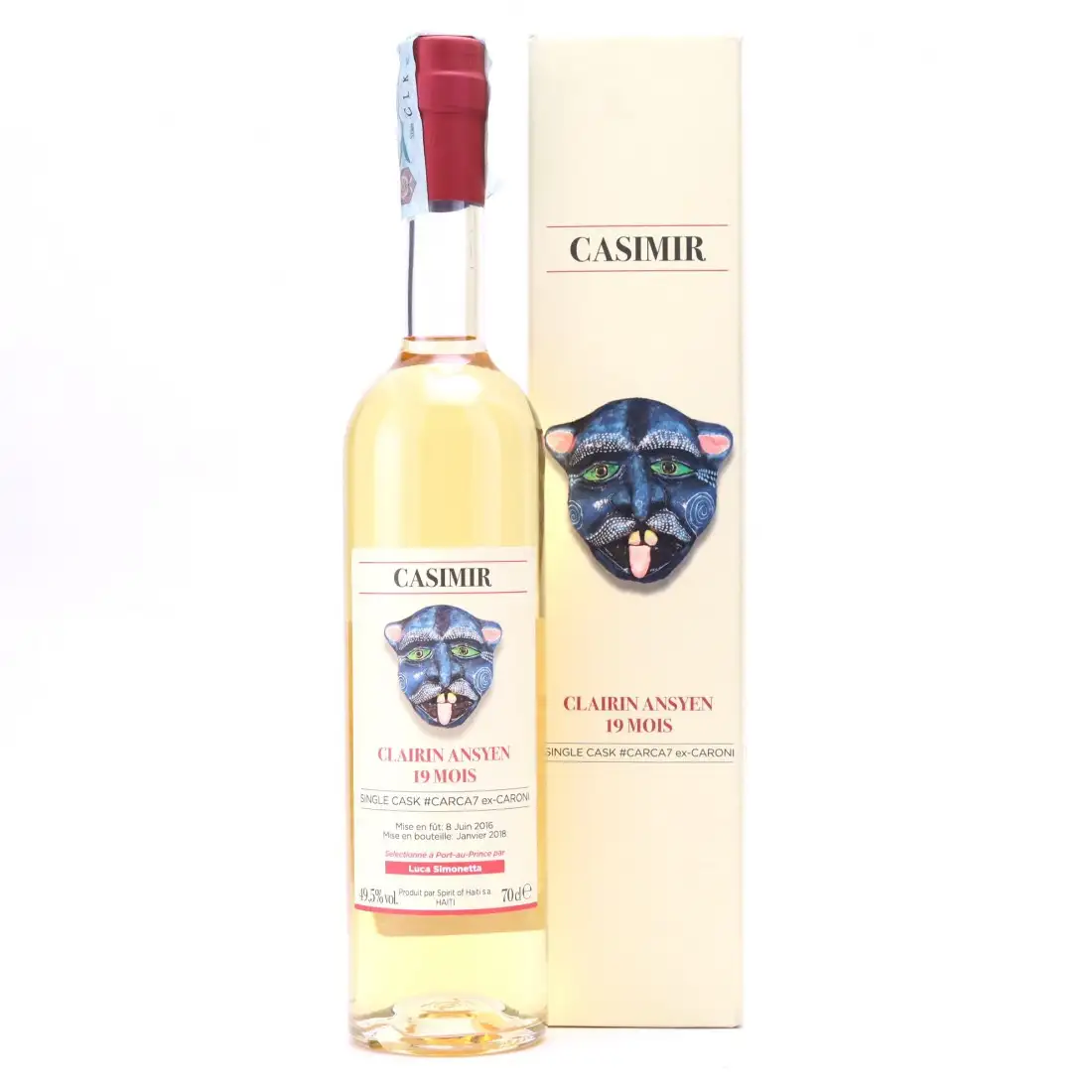 Bottle of Velier Casimir Clairin Ansyen 19 mois #CARCA7 2016