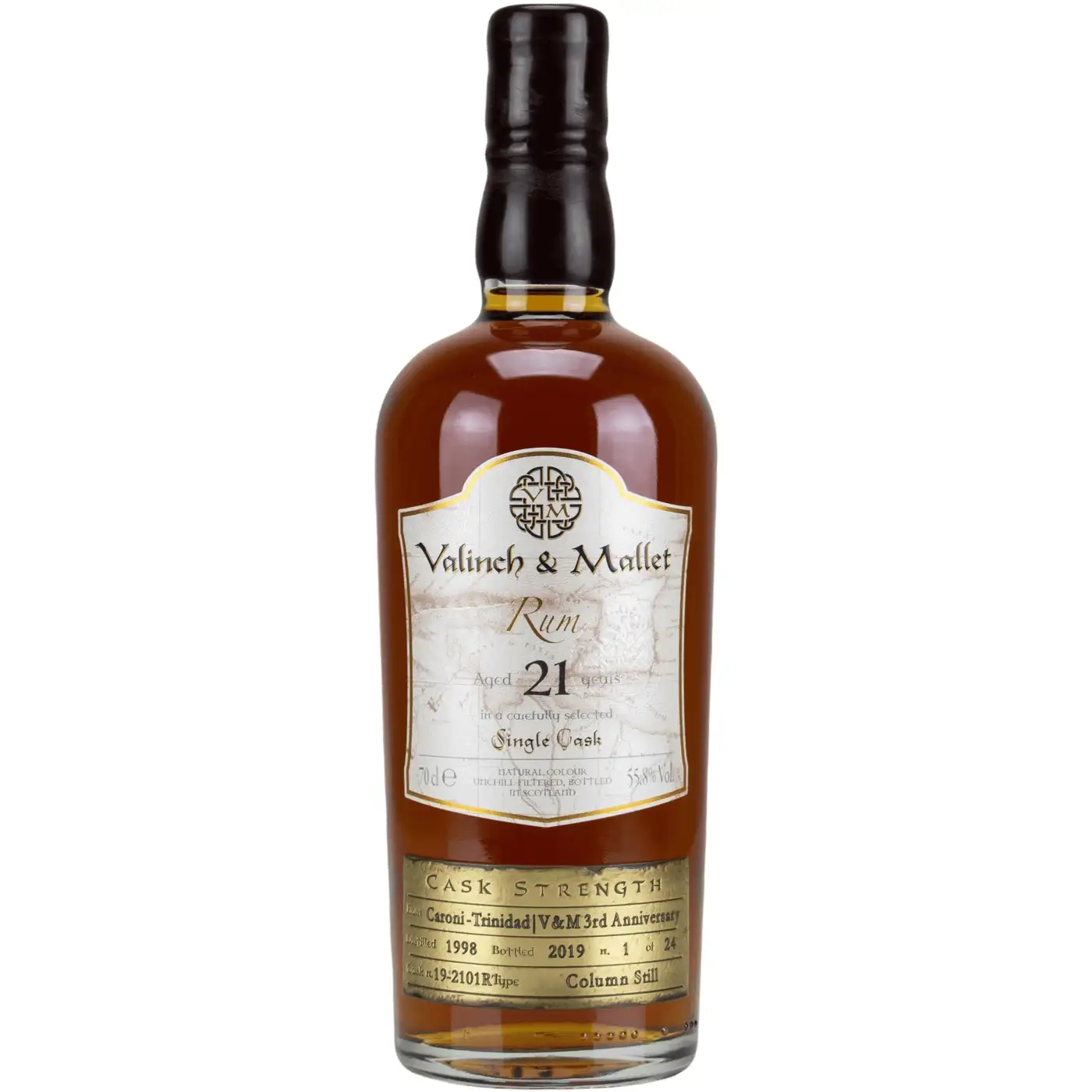 High resolution image of Valinch & Mallet Caroni Single Cask HTR 1998