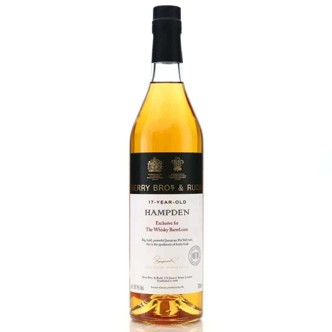 Bottle of Berry Bros & Rudd Hampden (The Whisky Barrel) LROK 2000