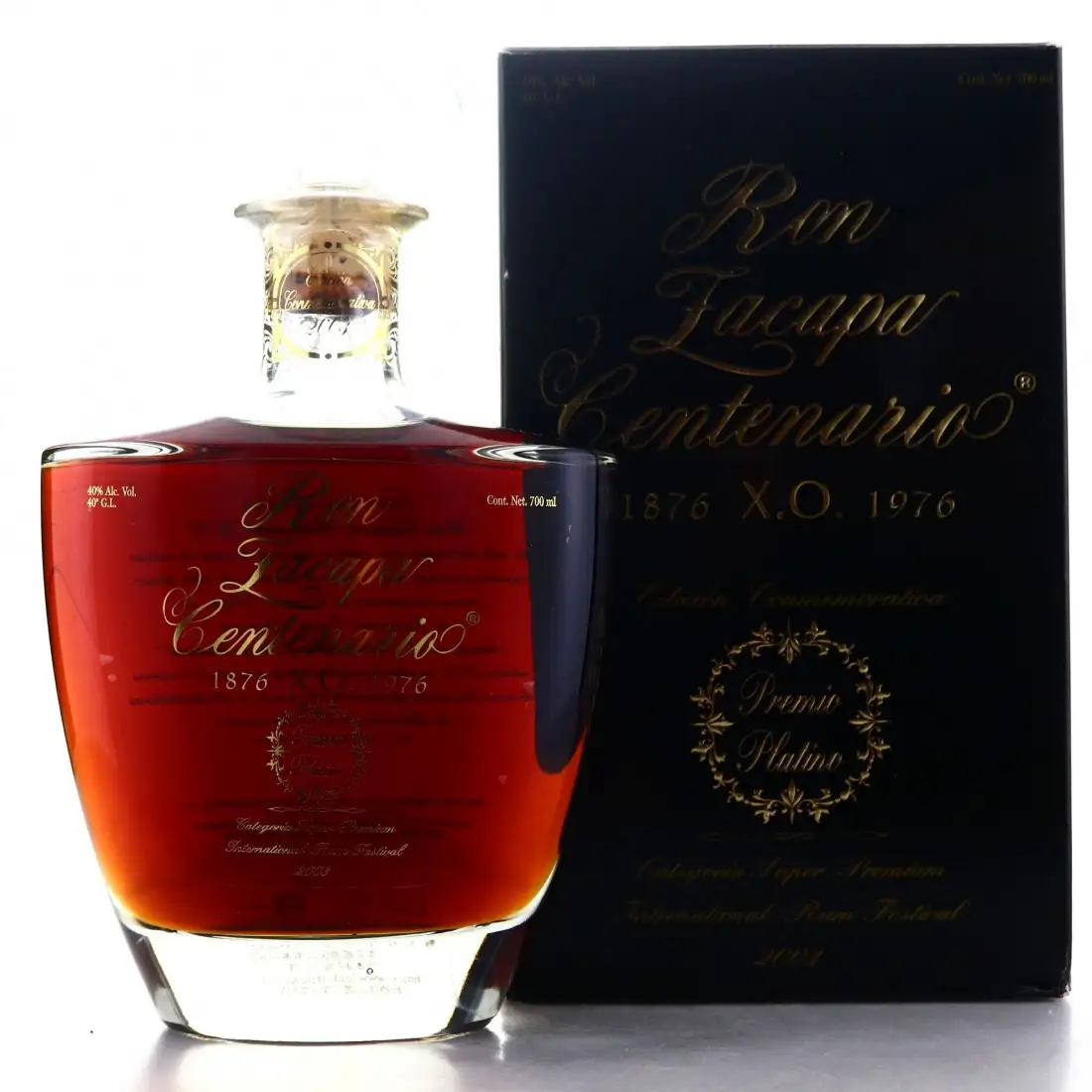 Bottle of Ron Zacapa XO Premio Platino