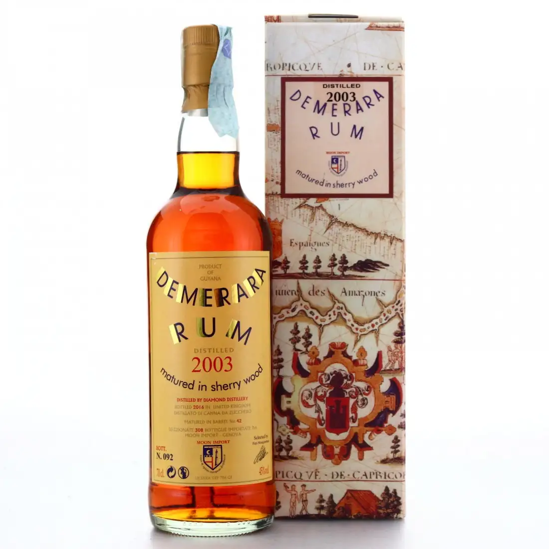 High resolution image of Moon Import Diamond Demerara Rum 2003