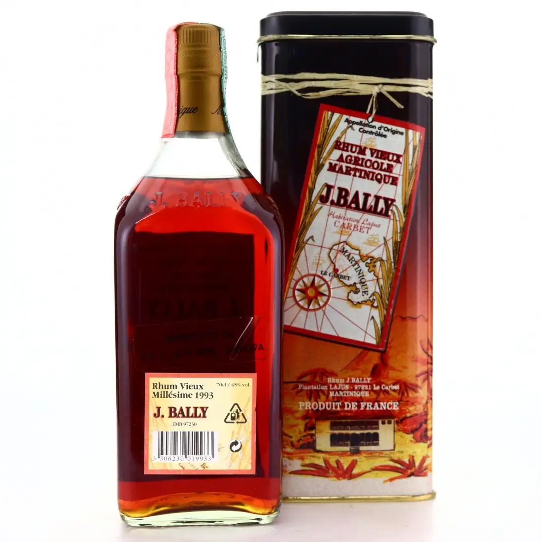 High resolution image of J. Bally J. Bally Rhum Vieux Millésime 1993