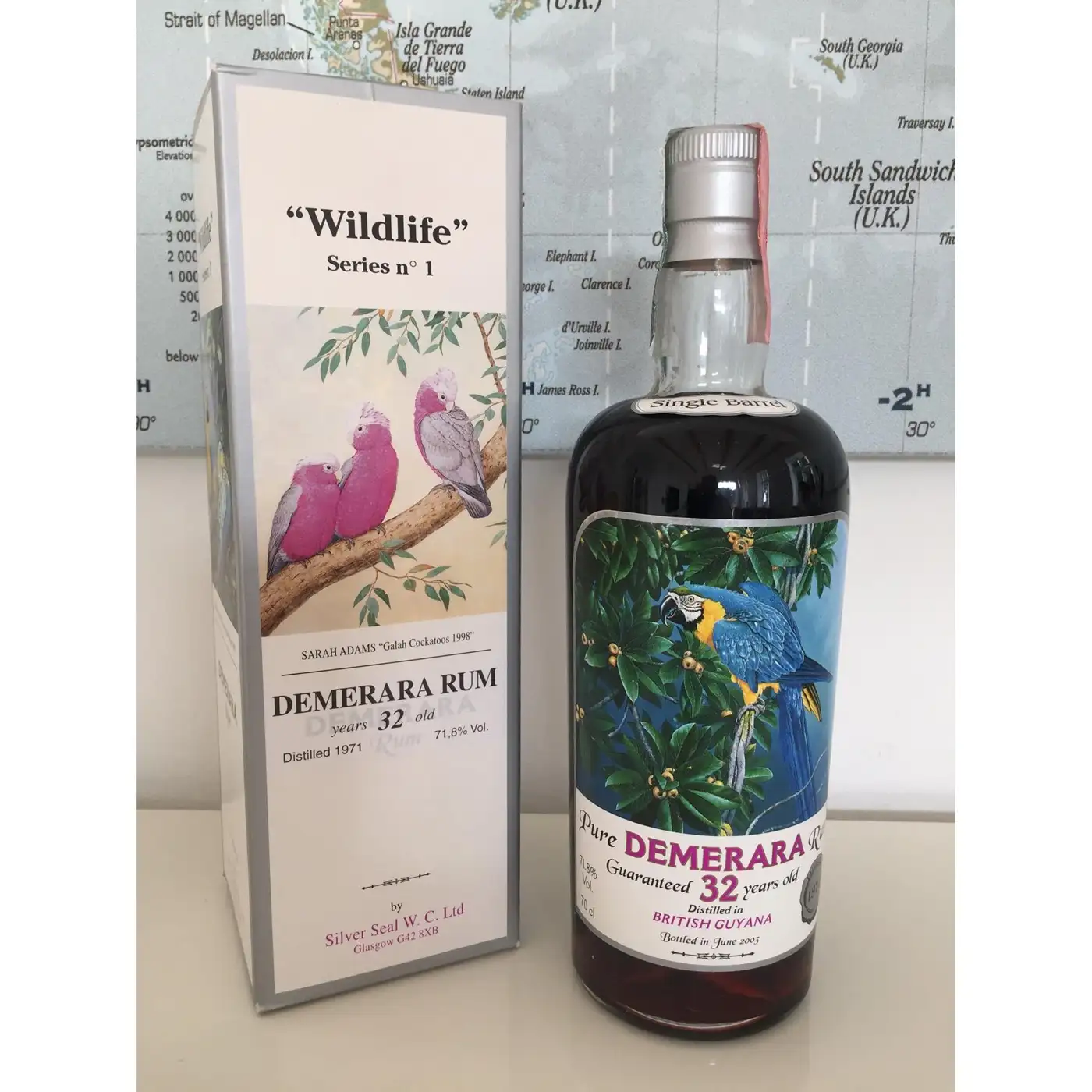 Bottle of Silver Seal Demerara Rum Wildlife Series No. 1 1971