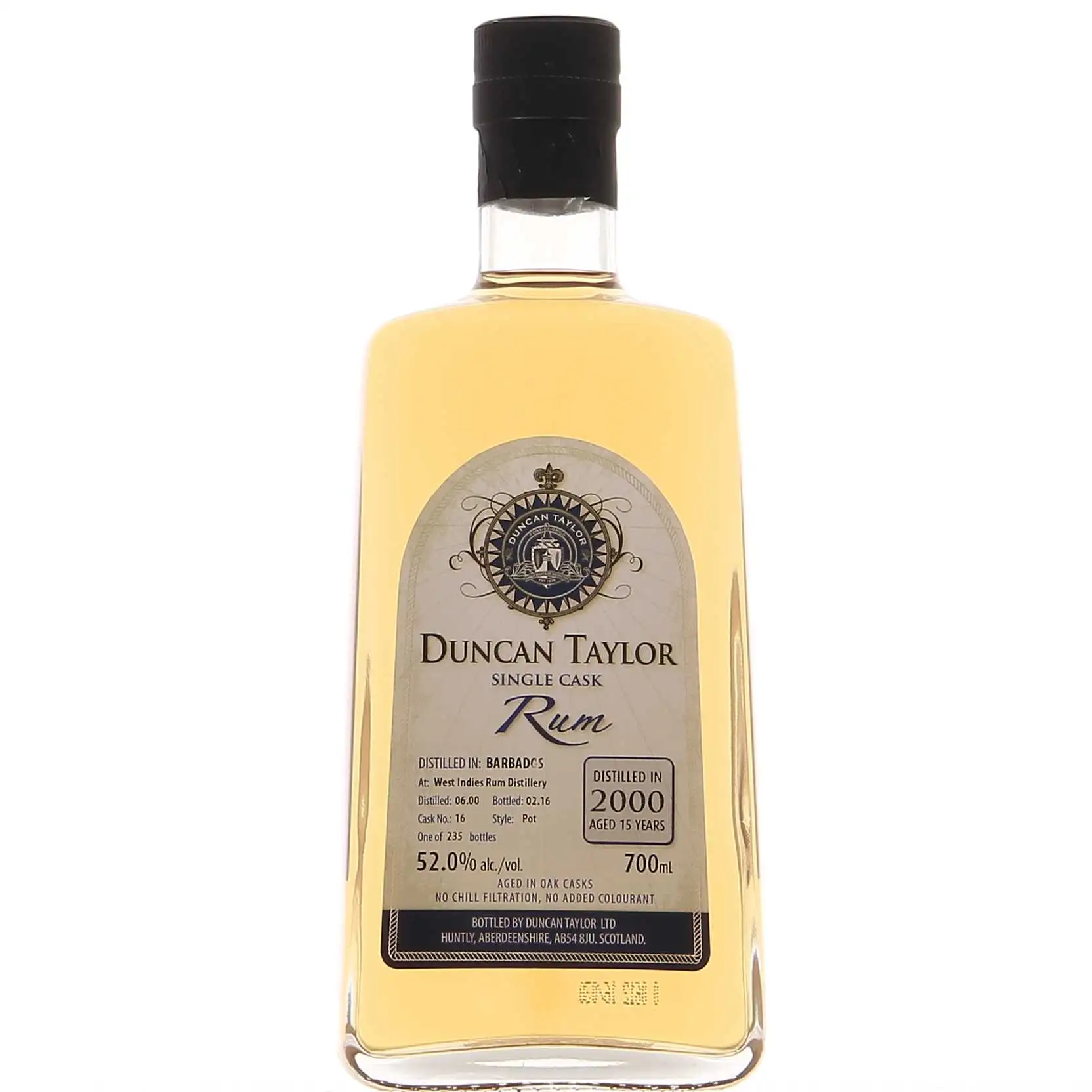 Bottle of Duncan Taylor Single Cask Rum 2000