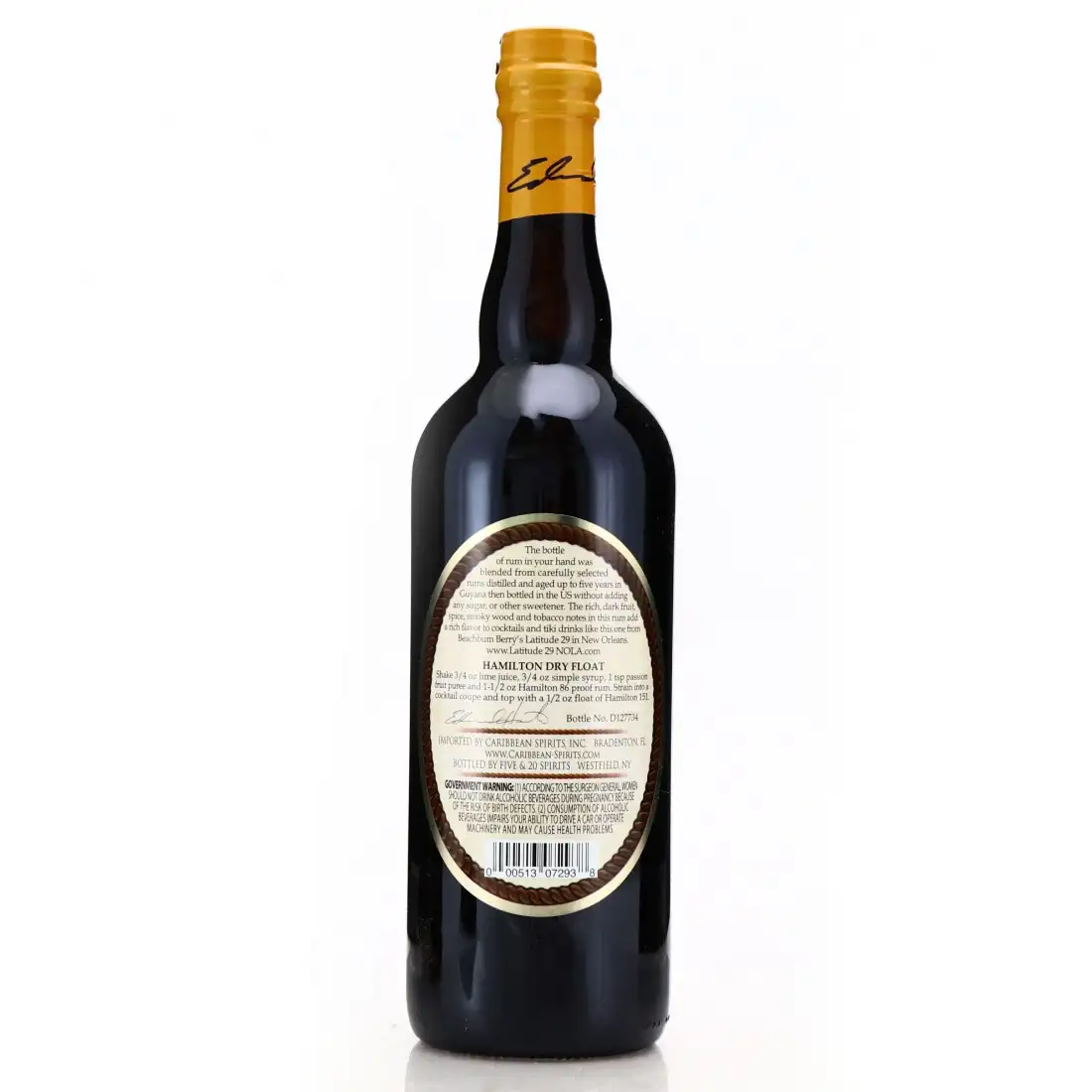 High resolution image of Five & 20 Spirits Hamilton 86 Demerara River