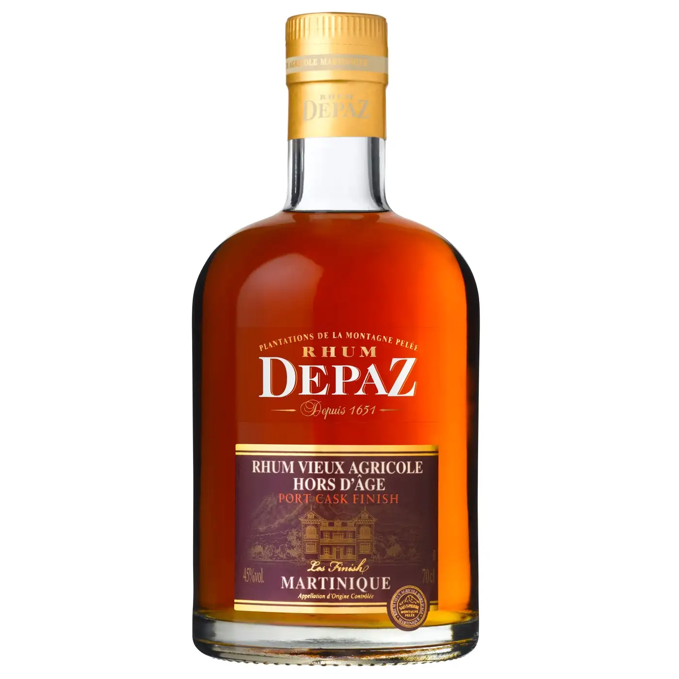Bottle of Depaz Hors d’Âge Port Cask Finish