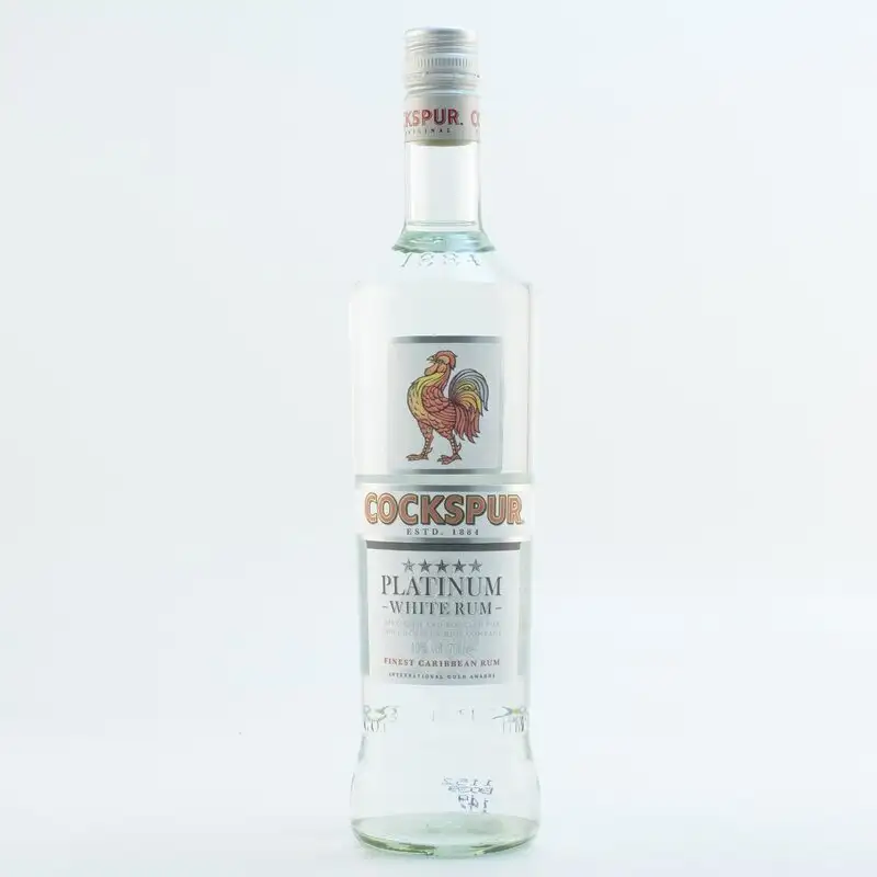 Bottle of Cockspur Platinum White Rum