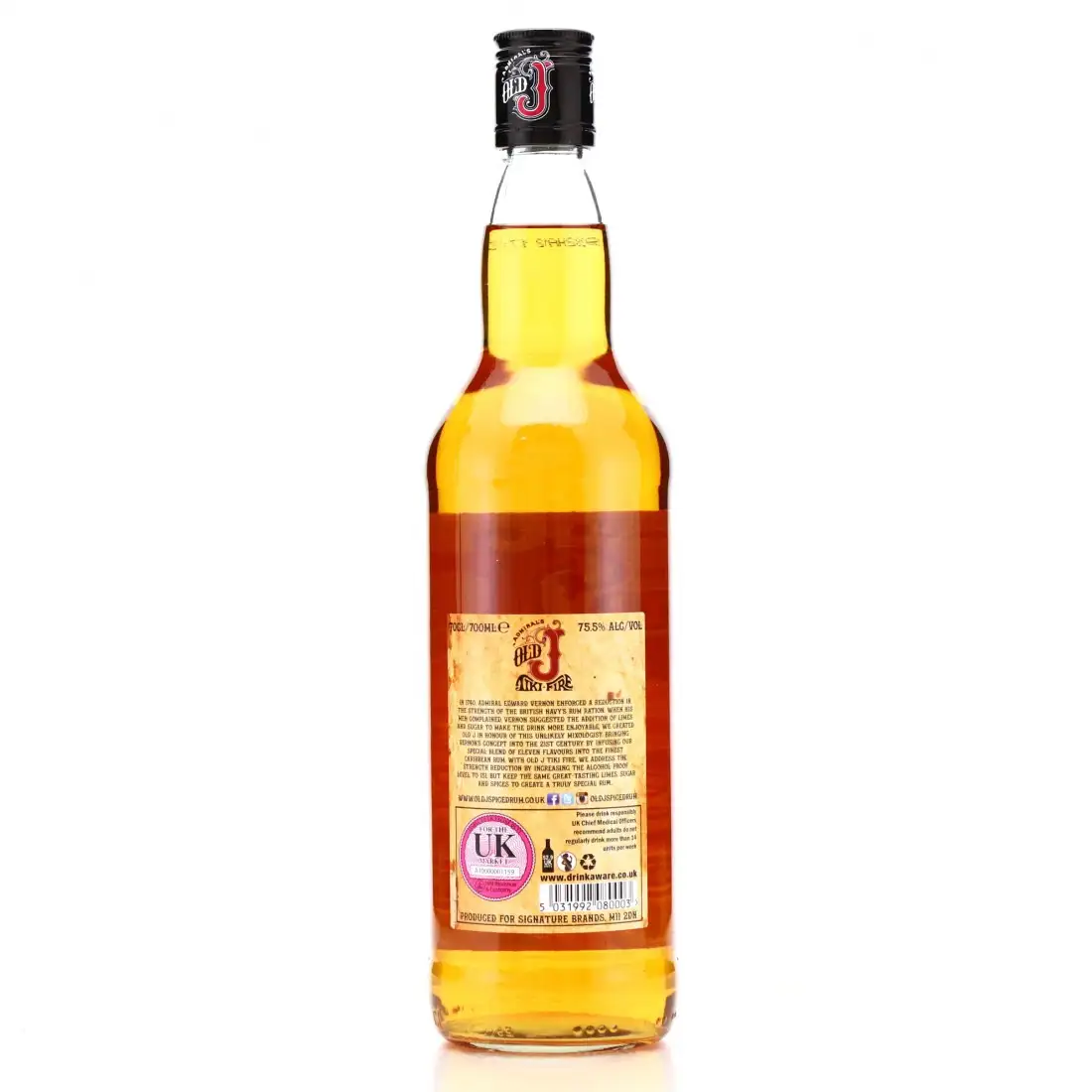 Bottle of Admiral Vernon‘s Old J Tiki Fire