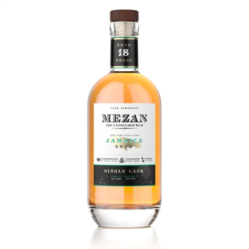 Bottle of Mezan Long Pond Single Cask 2000