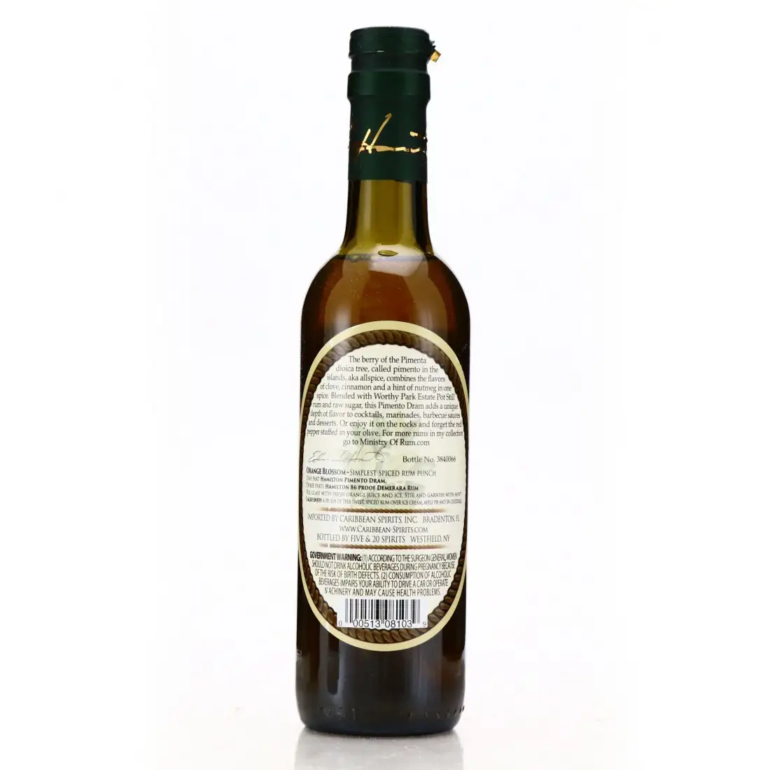 High resolution image of Five &amp; 20 Spirits Hamilton Pimento Dram