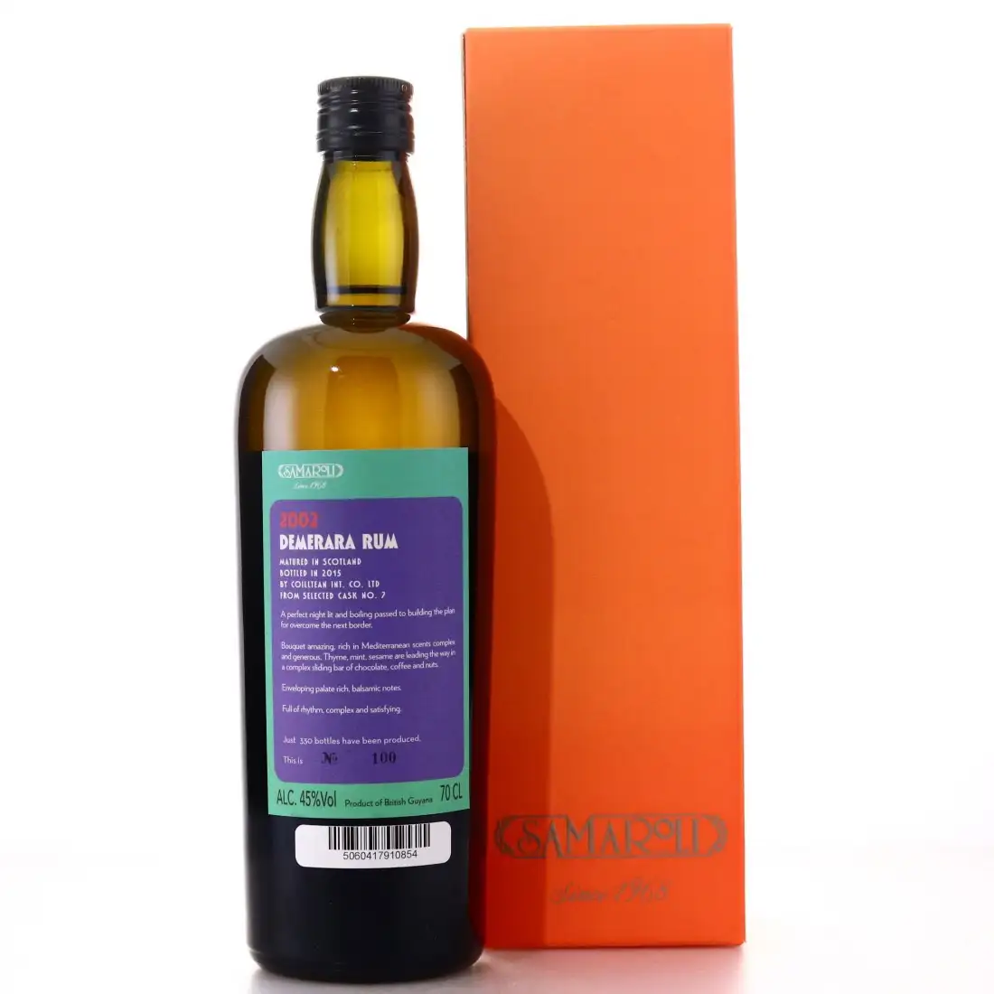 High resolution image of Samaroli DDL Demerara Rum 2002