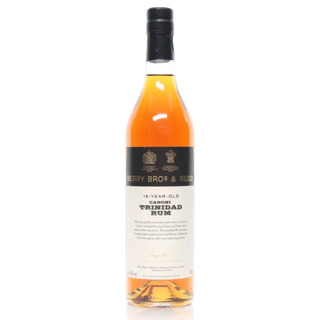 Bottle of Berry Bros & Rudd Caroni Trinidad Rum 1997