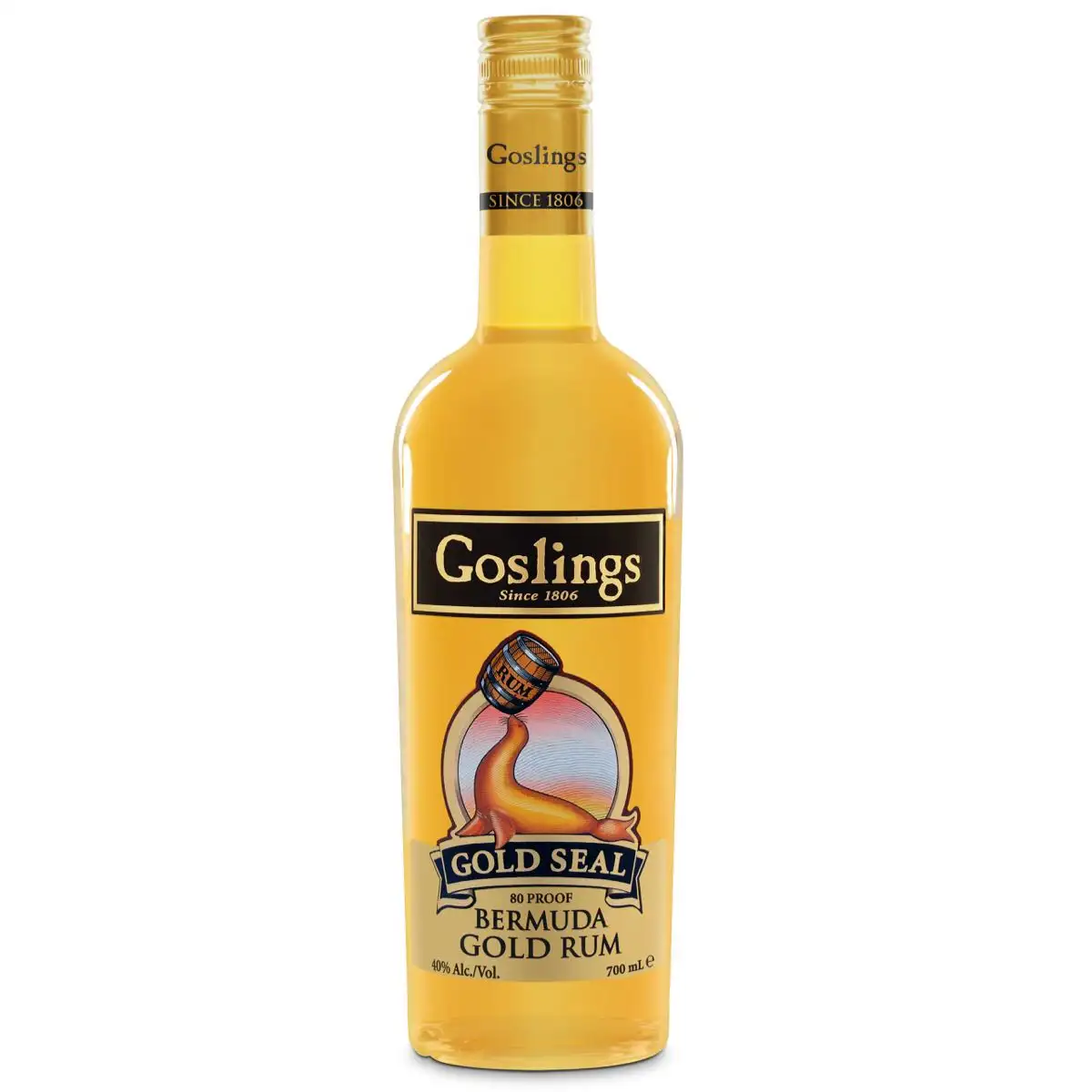 Bottle of Goslings Gold Seal Rum