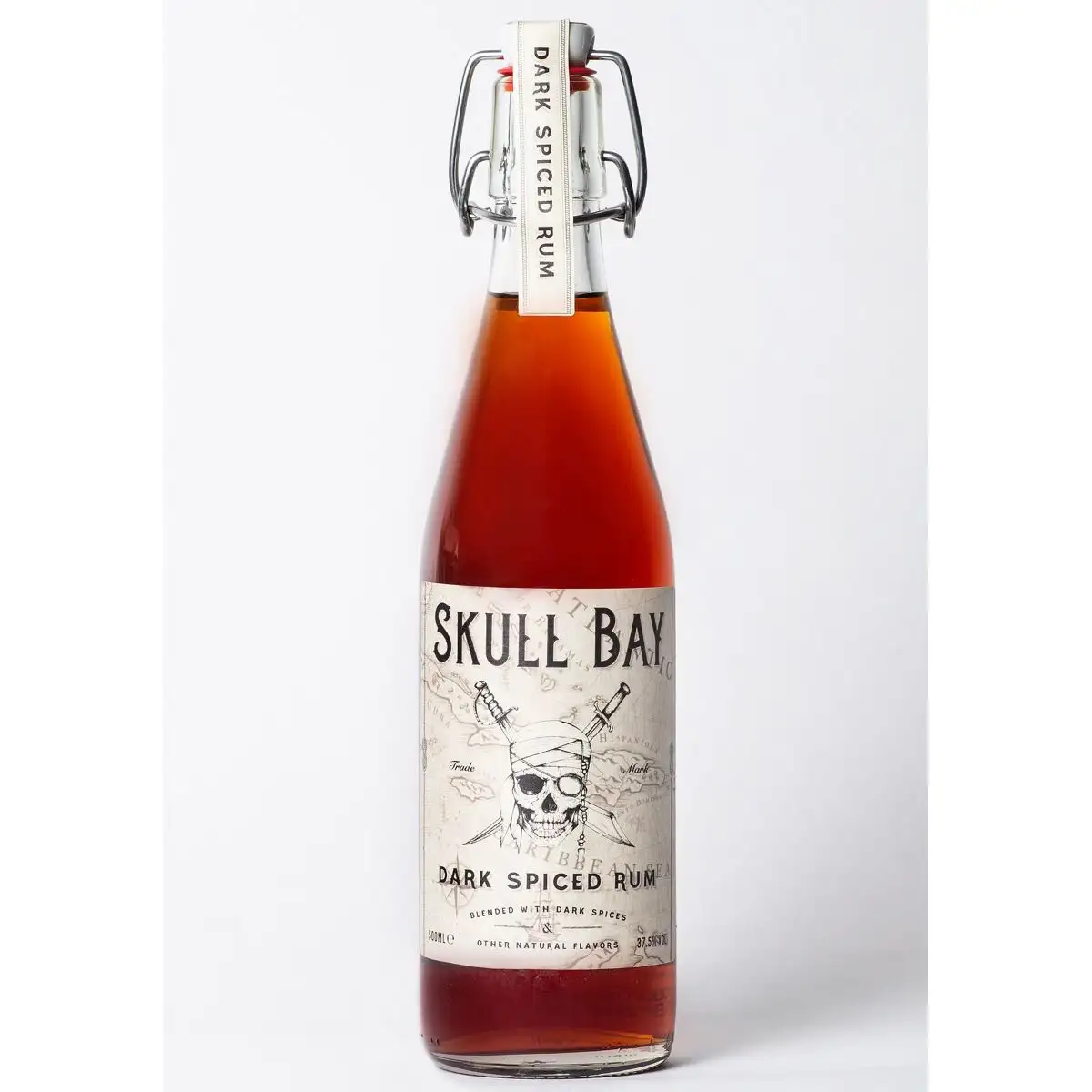 Bottle of Skull Bay Dark Spiced Rum