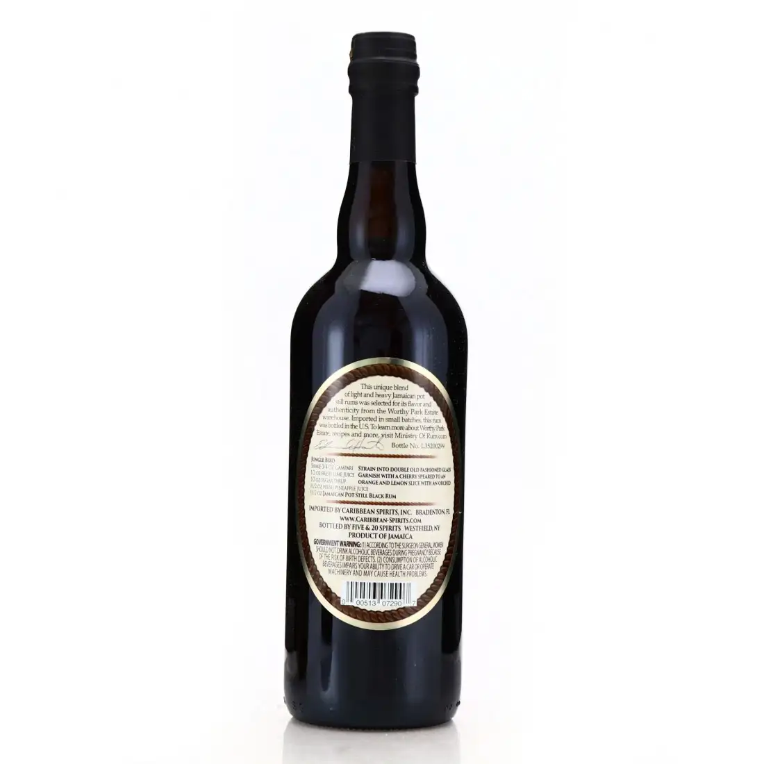 Hochauflösendes Bild von Five &amp; 20 Spirits Worthy Park Hamilton Jamaican Pot Still Black Rum