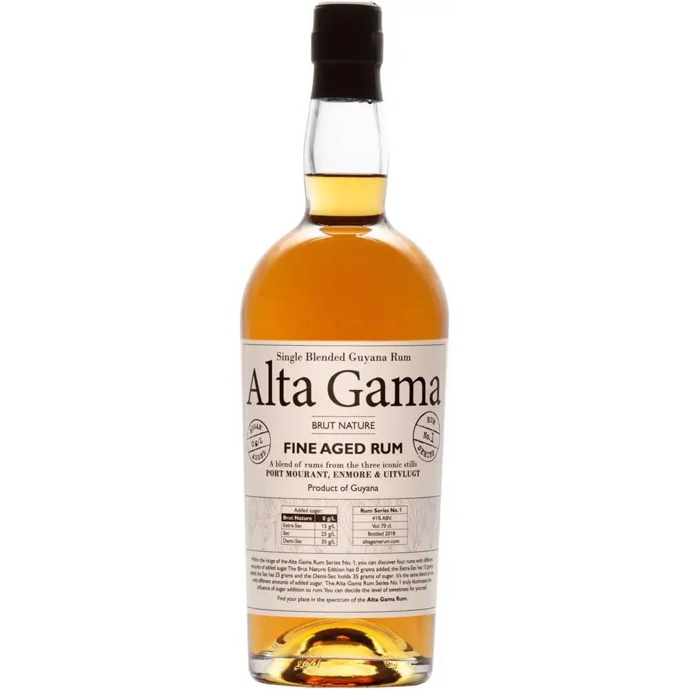 Bottle of CRT Spirits Port Mourant & Enmore & Uitvlugt Alta Gama Brut Nature Series No. 1