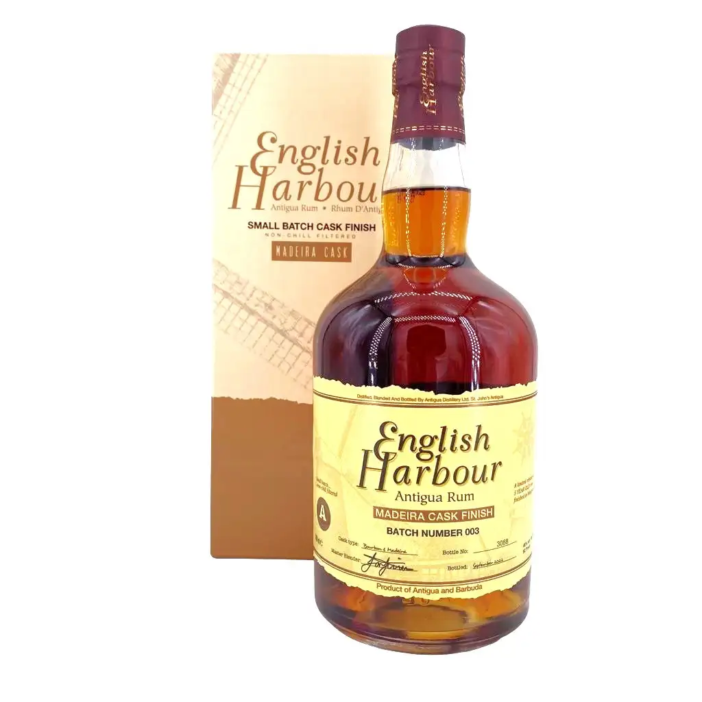 Bottle of The Antigua Distillery English Harbour Madeira Cask Finish (Batch Number 001)