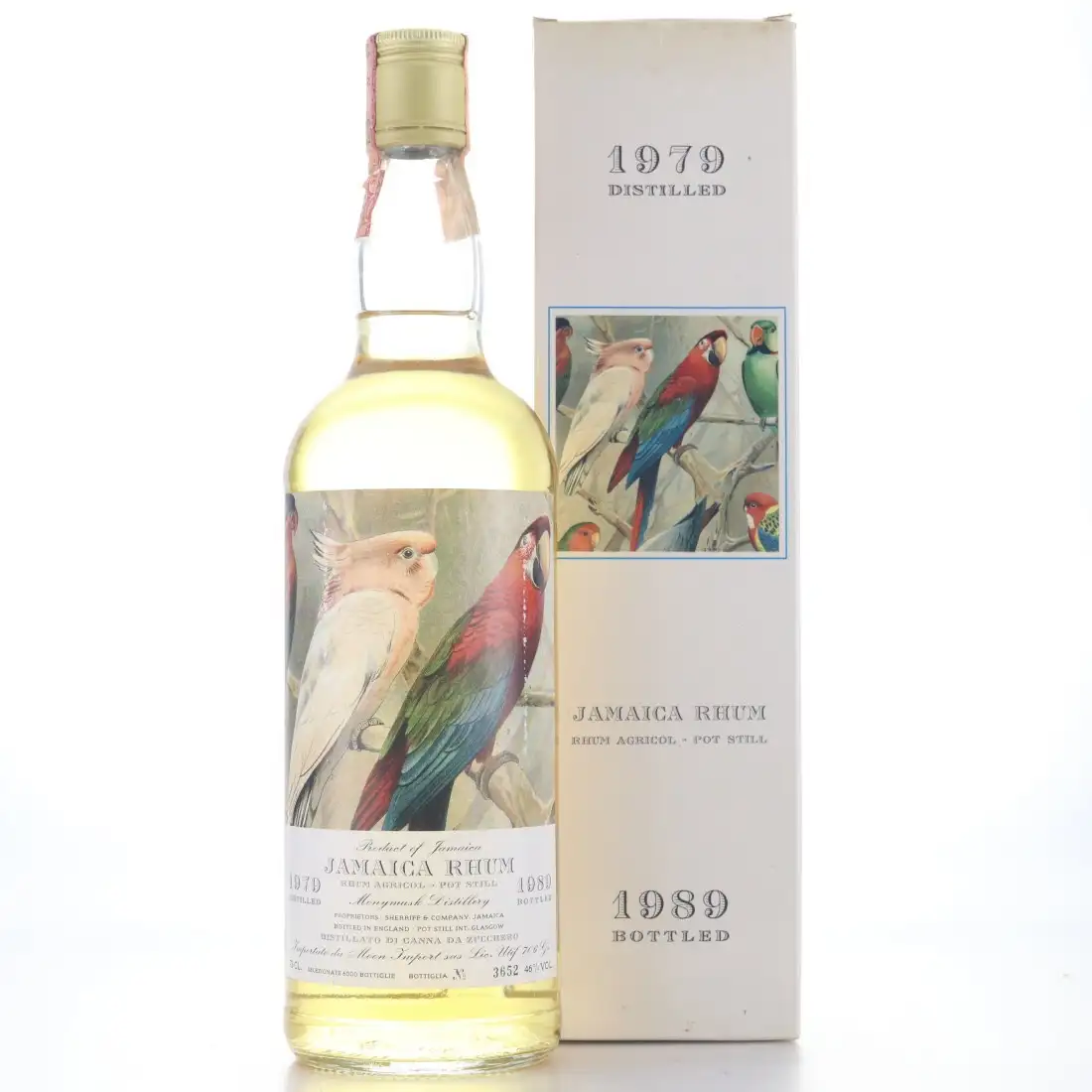 Bottle of Moon Import Clarendon Pappagalli 1979