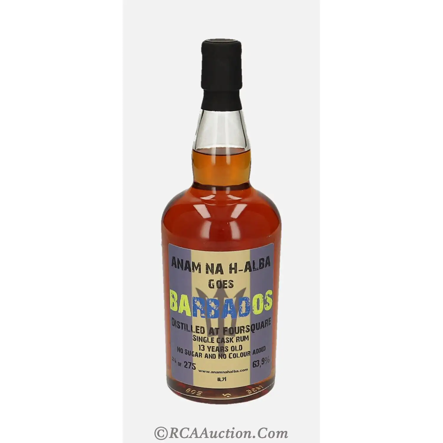 Bottle of Anam na h-Alba Foursquare Barbados Single Cask Rum 2005