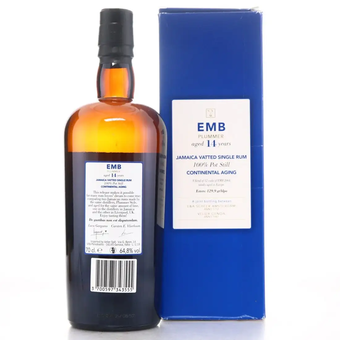 High resolution image of Velier &amp; Scheer Clarendon Plummer Continental Aging EMB 2004