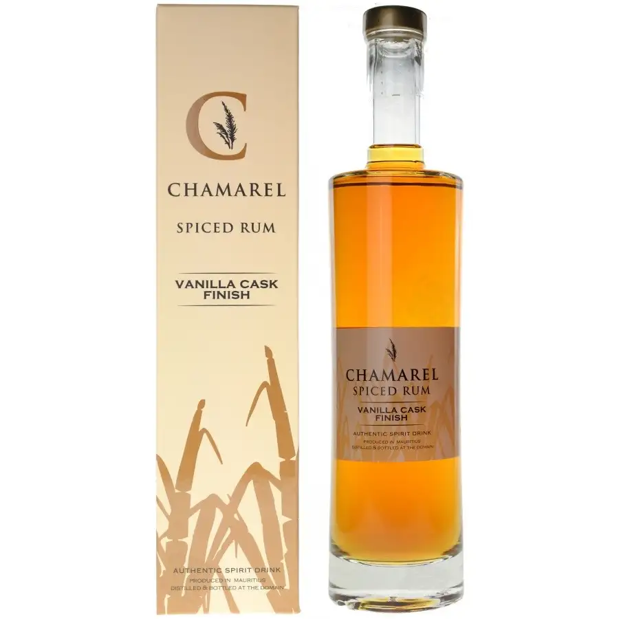 Bottle of Chamarel Vanilla Cask Finish