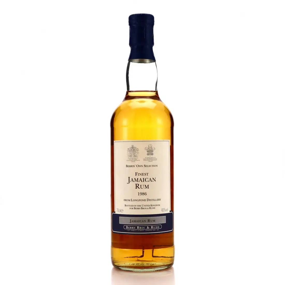High resolution image of Berry Bros & Rudd Long Pond Berry‘s Own Selection Finest Jamaican Rum 1986