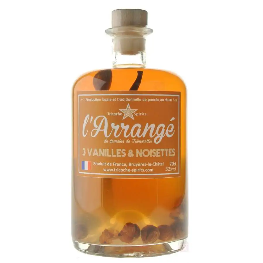 Bottle of Tricoche Spirits L‘Arrangé 3 Vanilles & Noisettes du Piemont