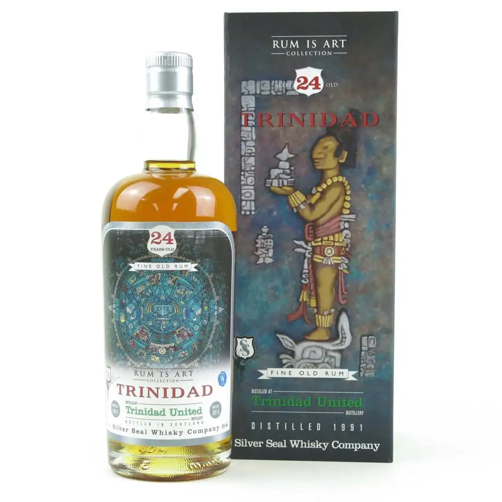 Bottle of Silver Seal T.D.L Rum is Art Collection 1991