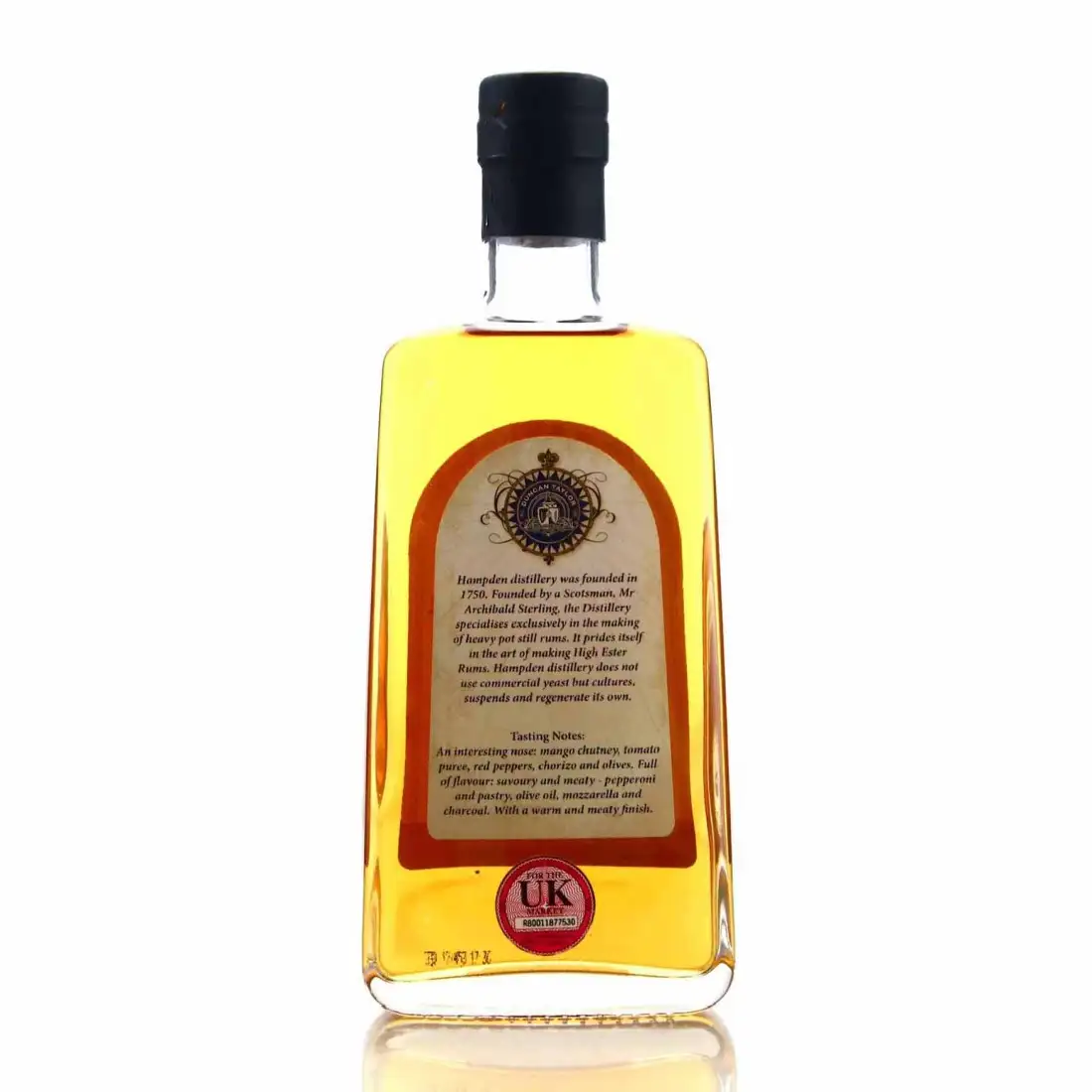 Hochauflösendes Bild von Duncan Taylor Hampden Single Cask Rum LROK 2000