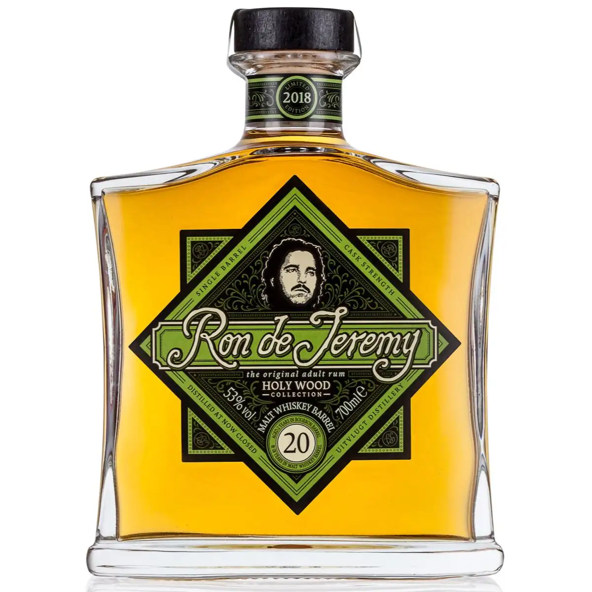 Bottle of Uitvlugt Ron de Jeremy Holy Wood 20 YO Malt Whisky Barrel 1997