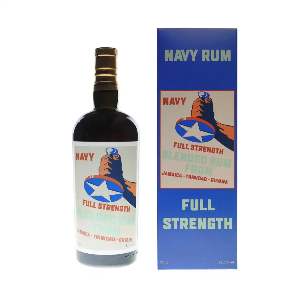 Bottle of Corman Collins Navy Rum Full Strength Blended Rum 1998