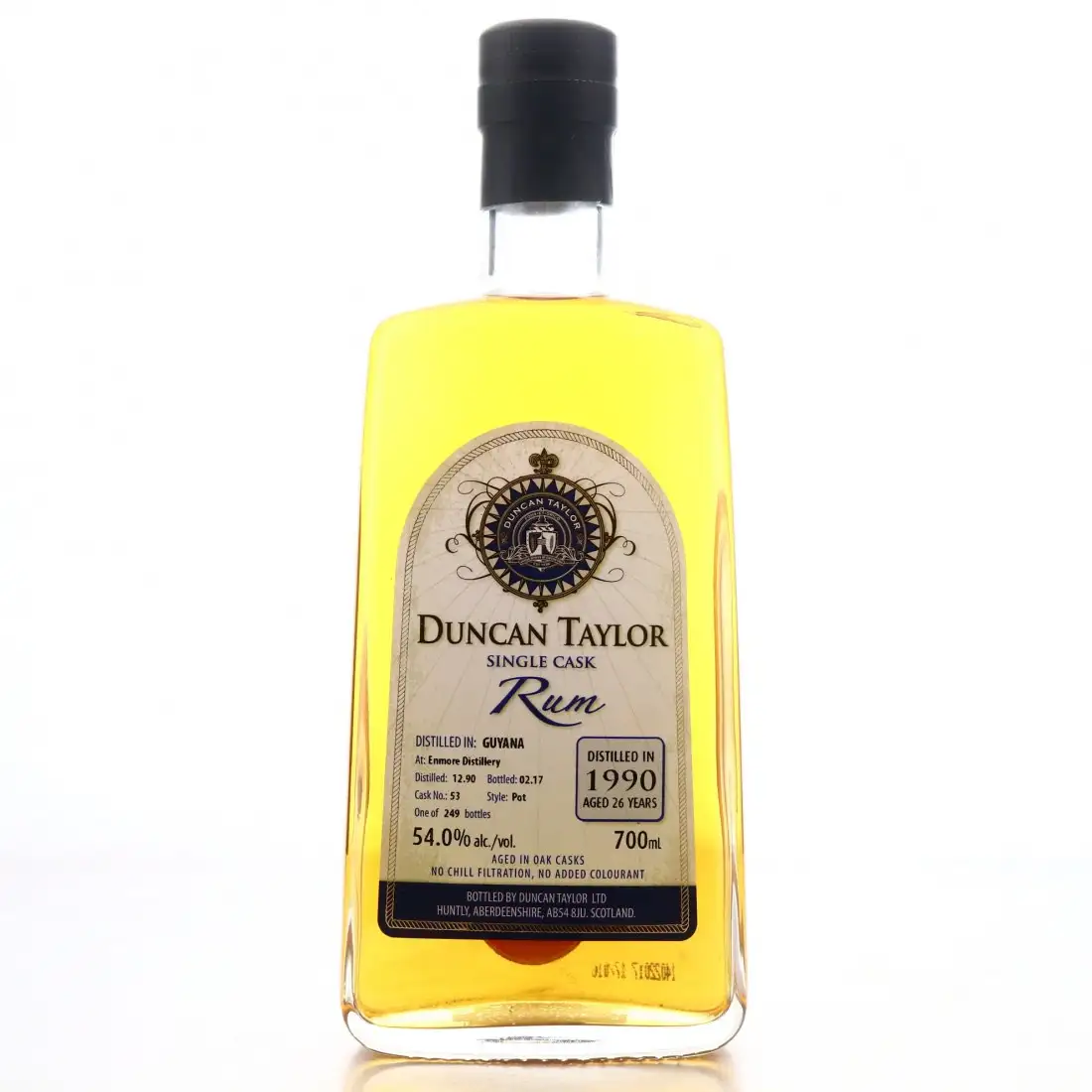 Bottle of Duncan Taylor Enmore Single Cask Rum 1990
