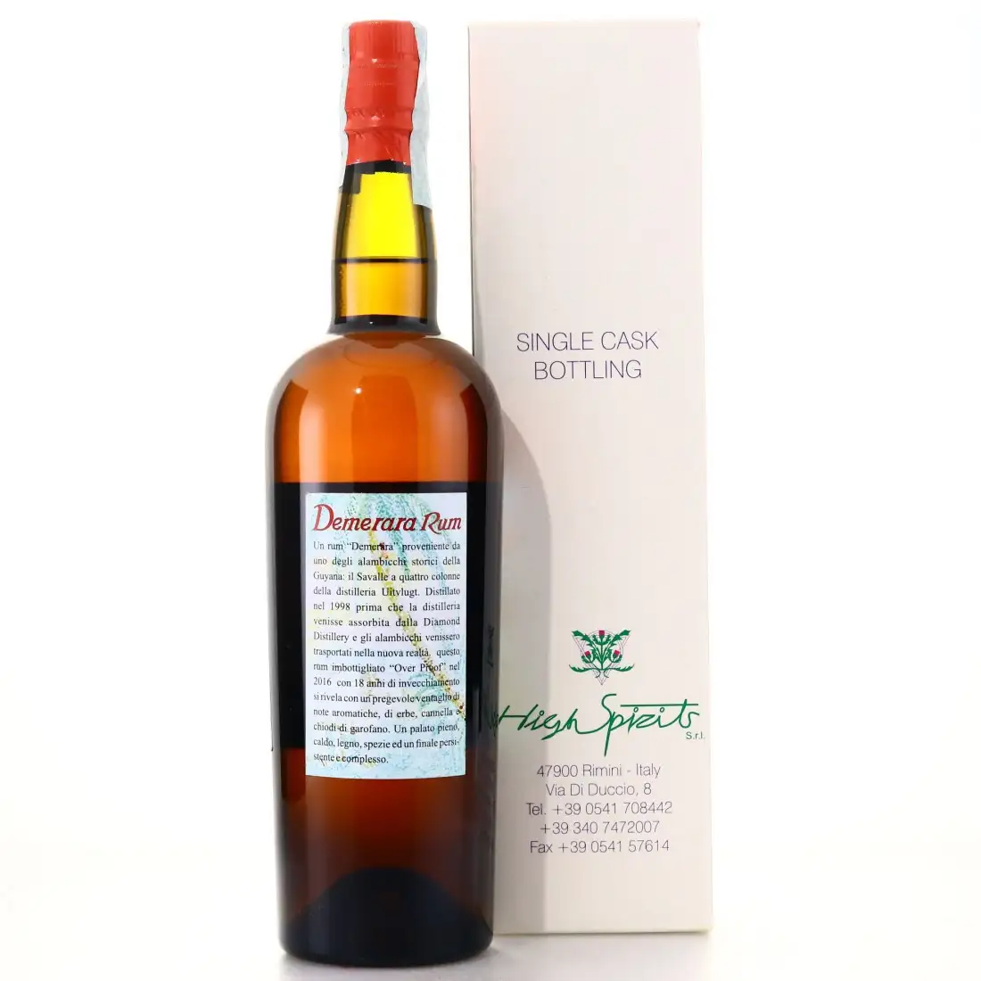 High resolution image of High Spirits Collection Uitvlugt Demerara Rum 1998