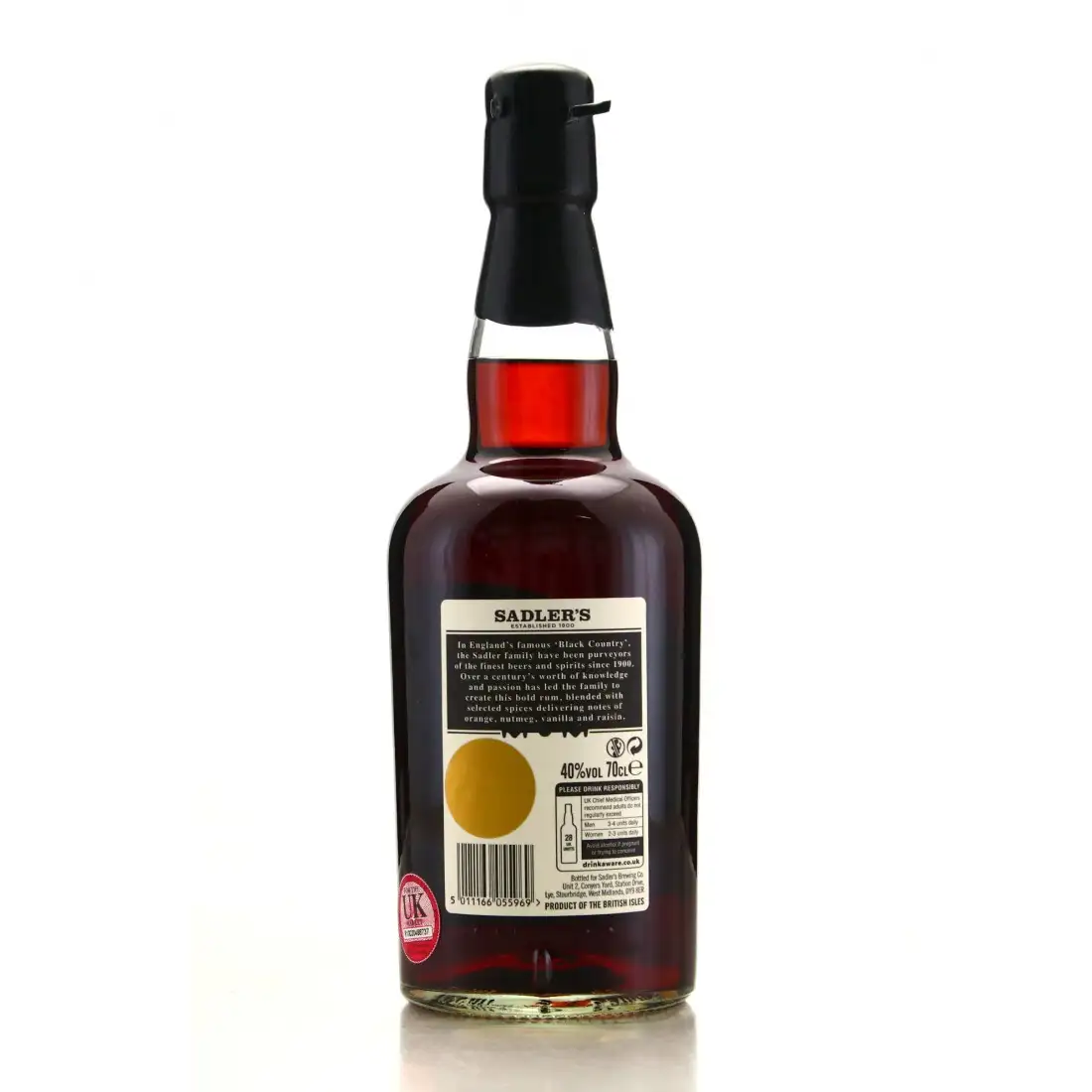 High resolution image of Saddlers Peaky Blinder Black Spiced Rum