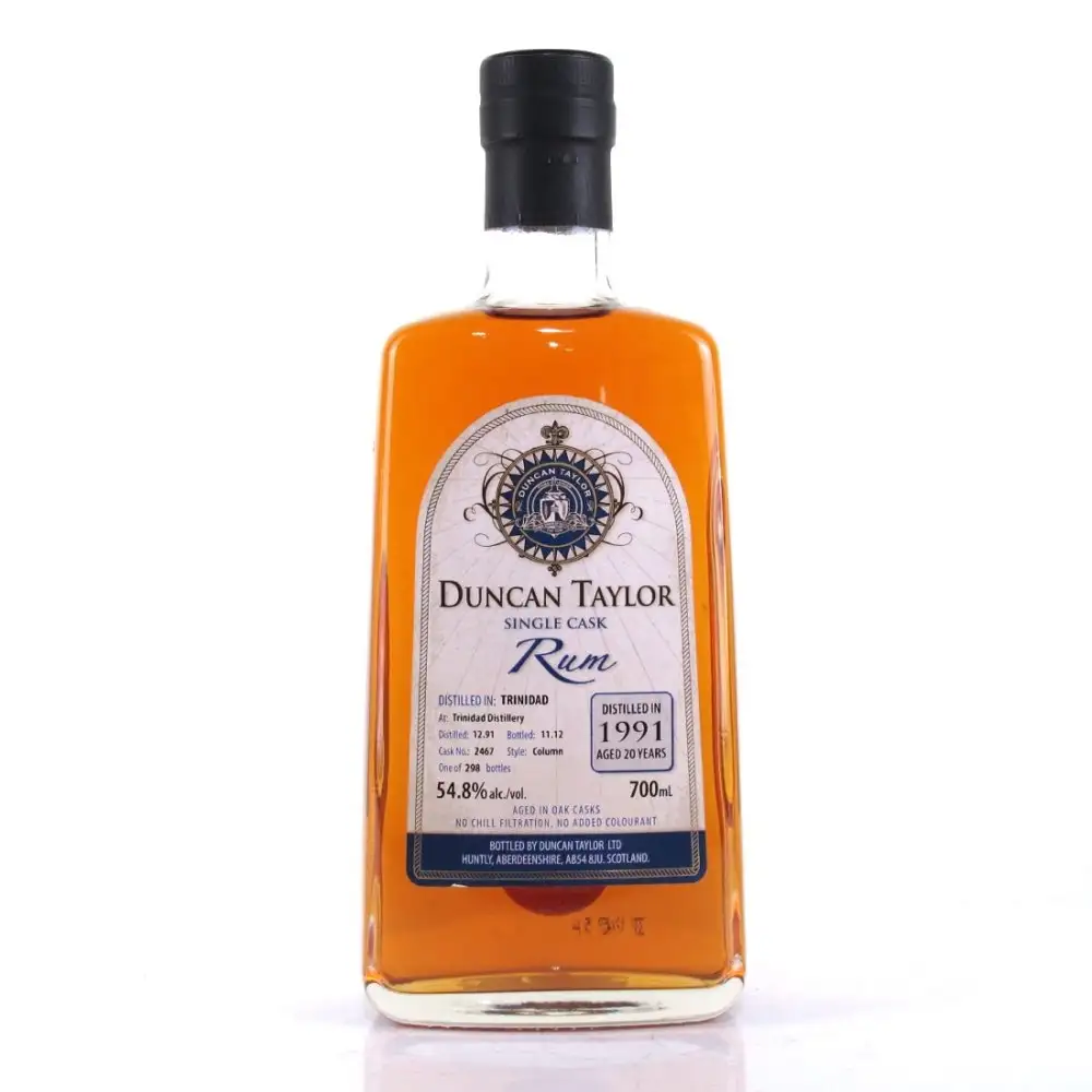 Bottle of Duncan Taylor T.D.L Single Cask Rum 1991
