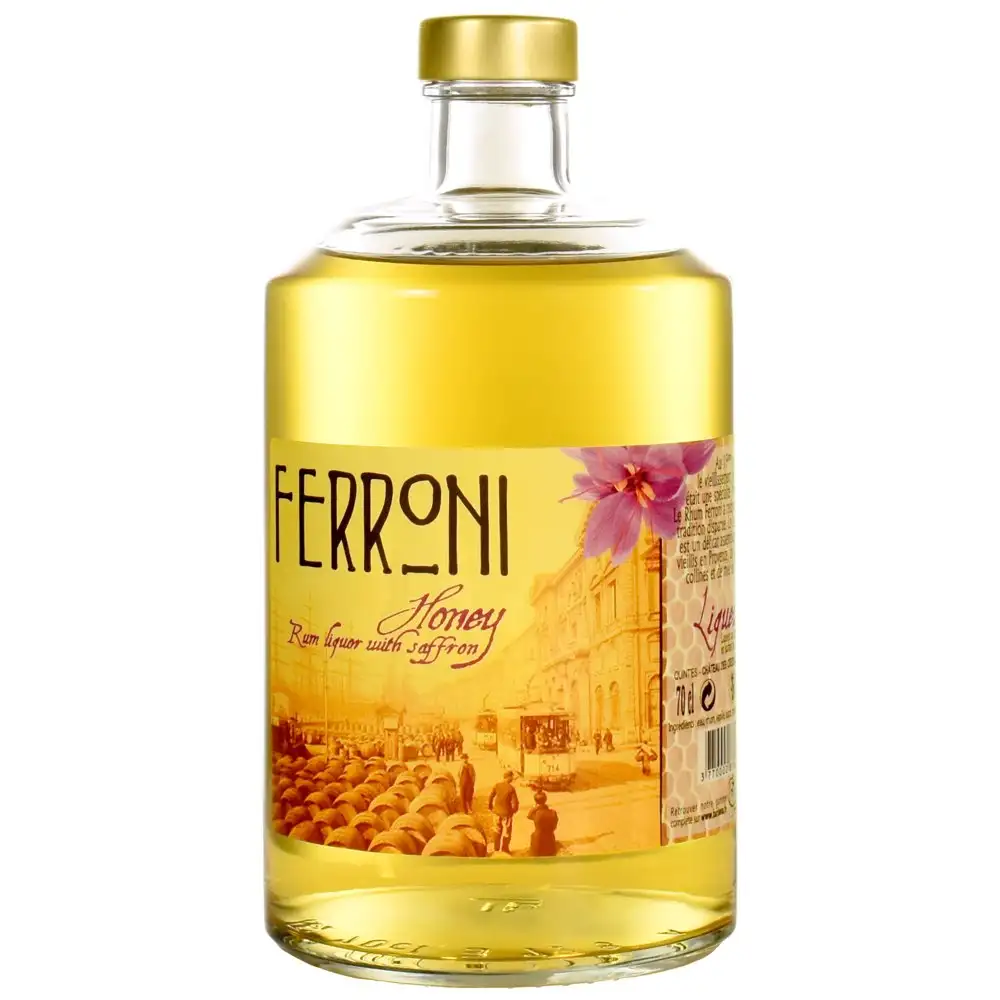 Bottle of Ferroni Honey Rum