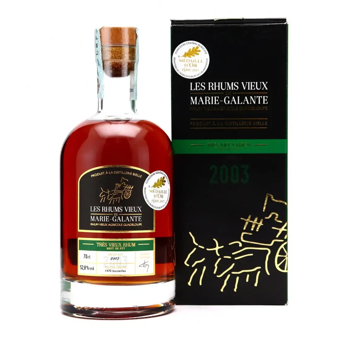 Bottle of Bielle Rhum vieux de Marie-Galante 2003