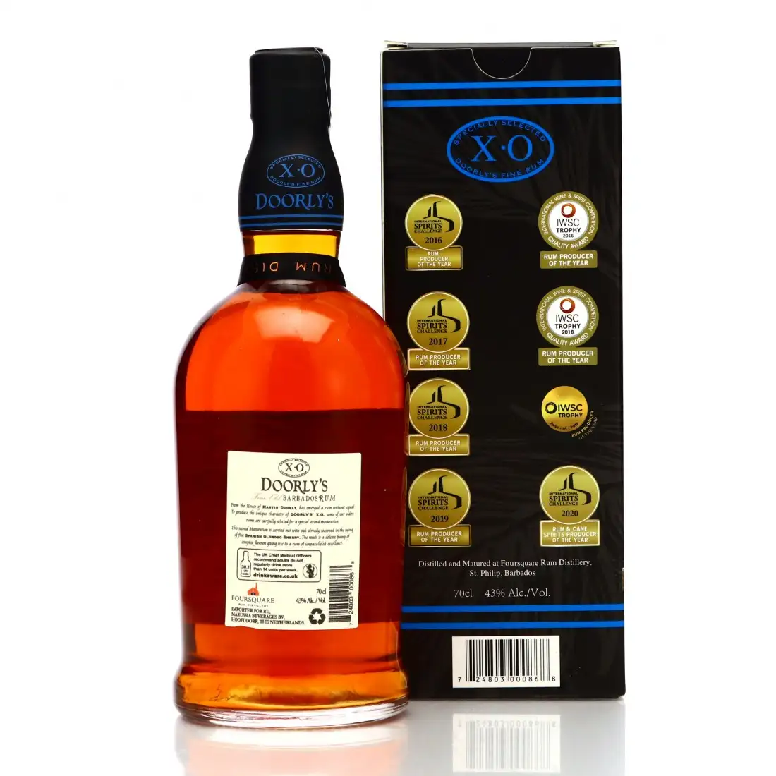 High resolution image of Foursquare Doorly’s XO Fine Old Barbados Rum