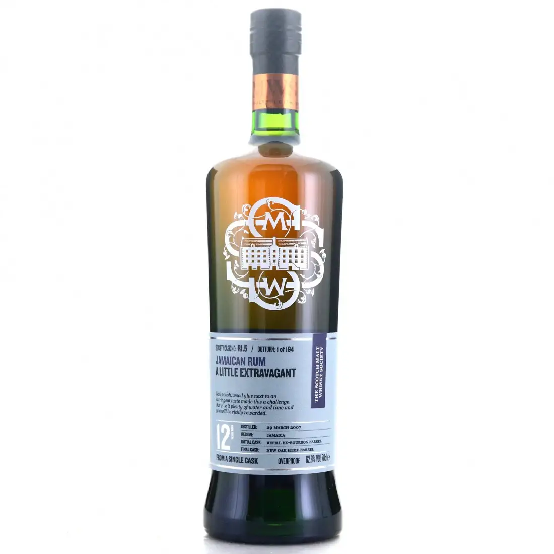 High resolution image of SMWS Clarendon R1.5 A little extravagant 2007