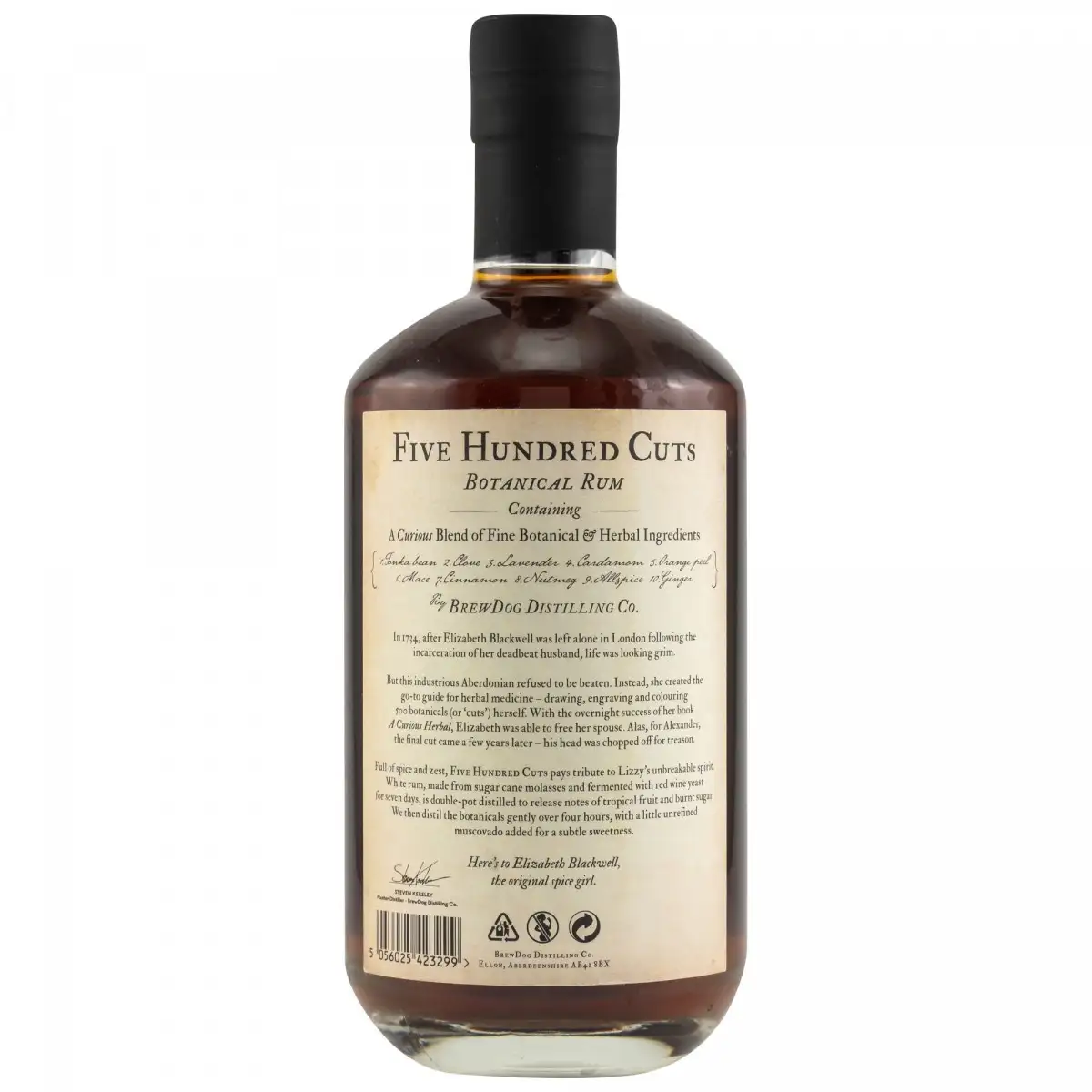 High resolution image of Brewdog Distilling Co. Five Hundred Cuts Botanical Rum