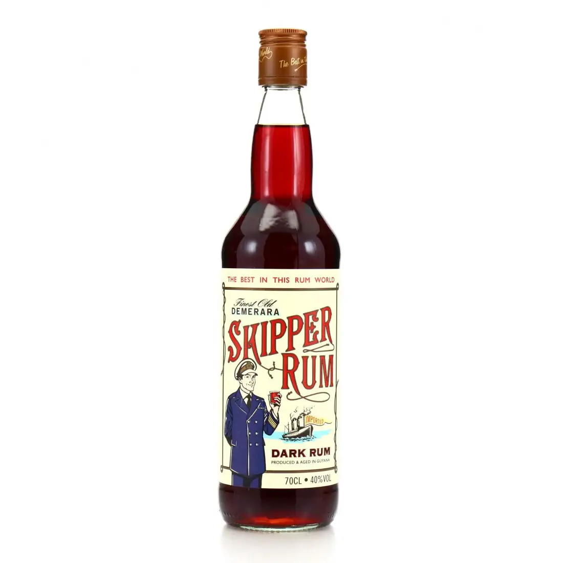 Bottle of Skipper Dark Rum