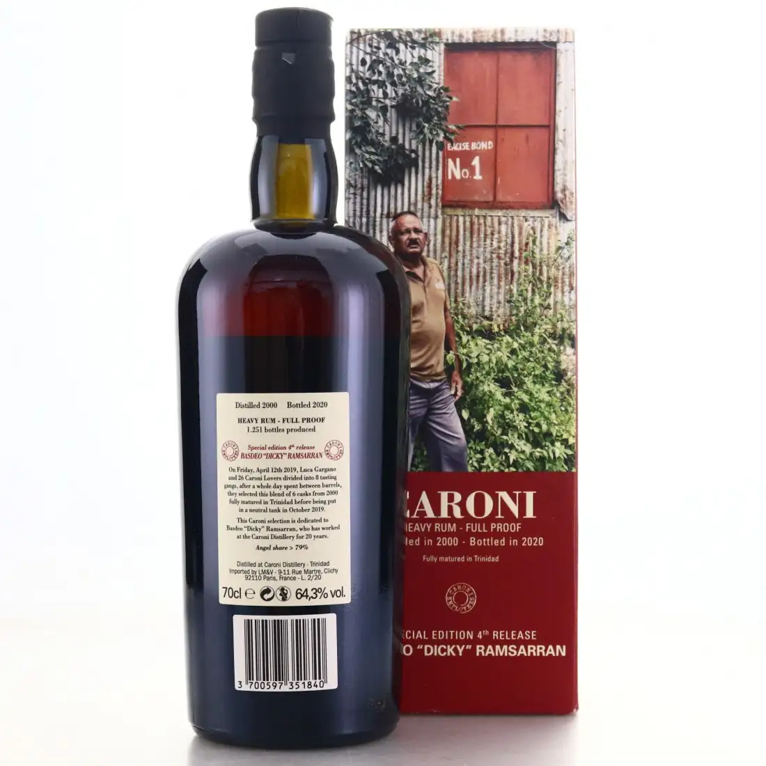 Image haute résolution de Velier Caroni 4th Employees Basdeo „Dicky“ Ramsarran HTR 2000