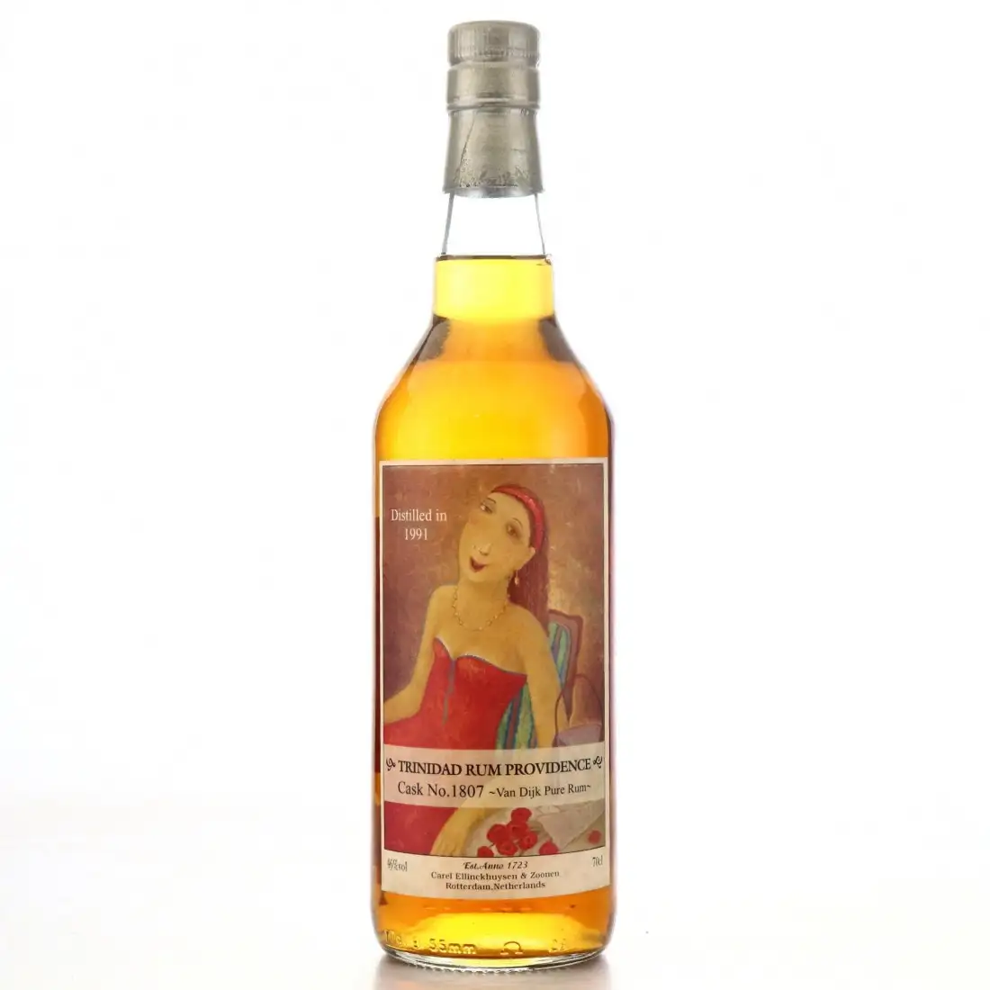 Bottle of Carel Ellinckhuysen and Zoonen Caroni Trinidad Rum Providence 1991