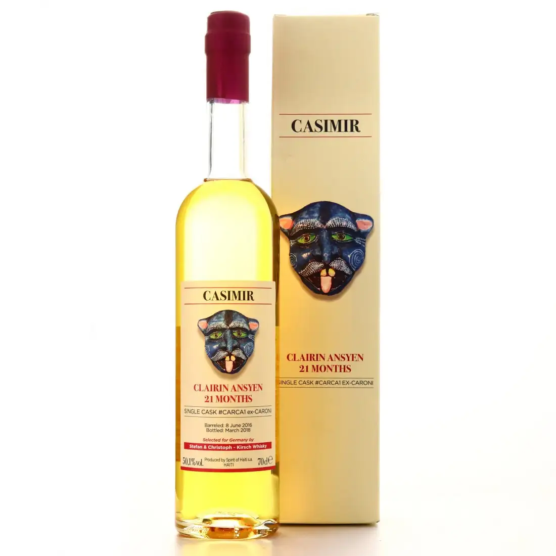 Bottle of Velier Casimir Clairin Ansyen 21 mois #CARCA1 (Kirsch Whisky) 2016