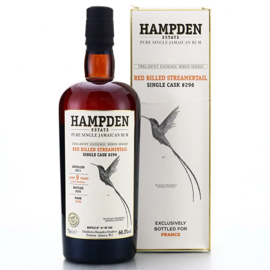 Bottle of Velier Hampden Trelawny Endemic Birds (Red Billed Streamertail) LFCH 2011